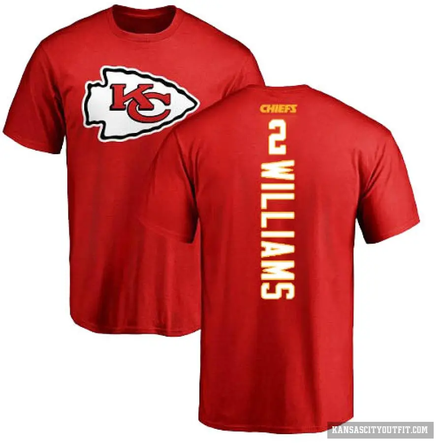 Men's ＃2 Joshua Williams Kansas City Chiefs Red Backer T-Shirt