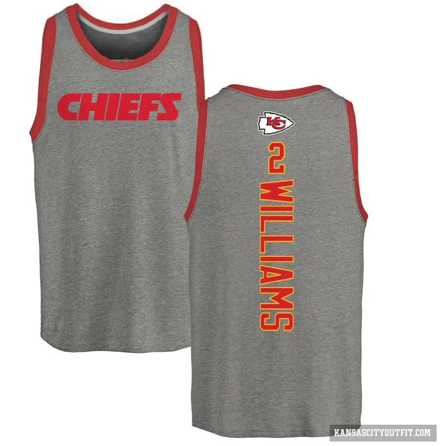 Youth ＃2 Joshua Williams Kansas City Chiefs Ash Backer Tank Top